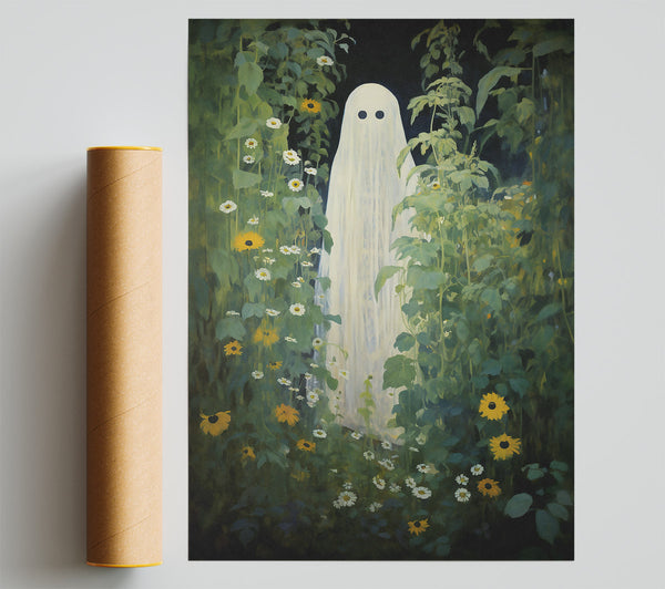 White Ghost In Green Giclee Print
