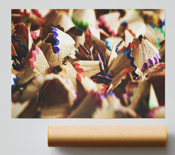 Colorful Wood Shavings Print