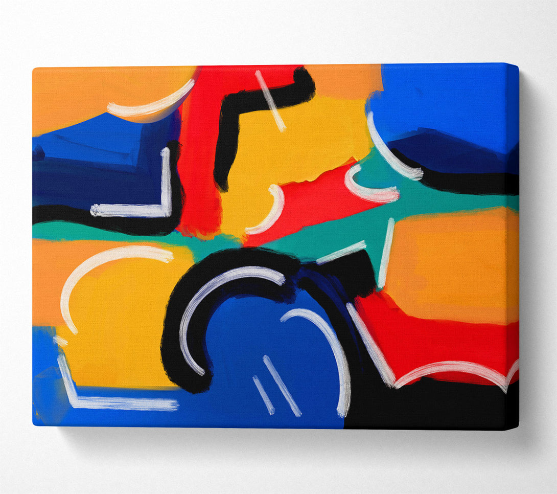  A Canvas Print of Orange Abstract Swirls Canvas Print