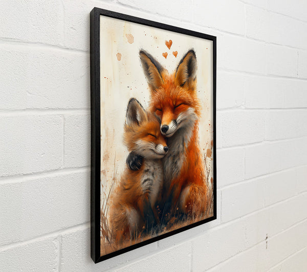 Orange Fox Family Love