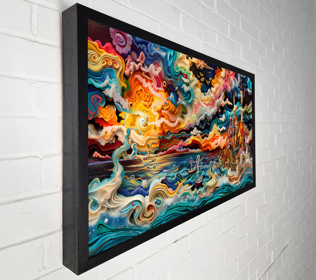  A Canvas Print of Azure Ocean Dreamscape Canvas Art
