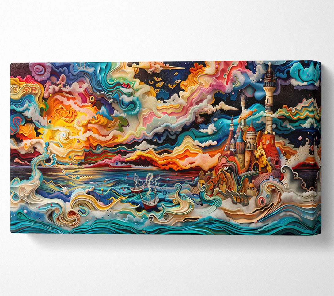  A Canvas Print of Azure Ocean Dreamscape Canvas Art