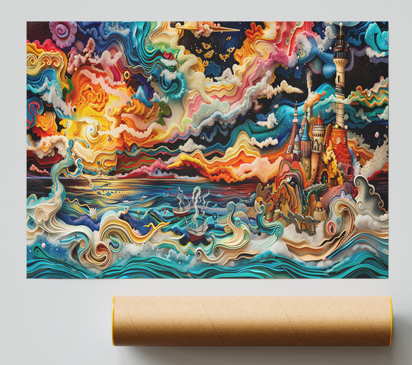 Azure Ocean Dreamscape Giclee Print