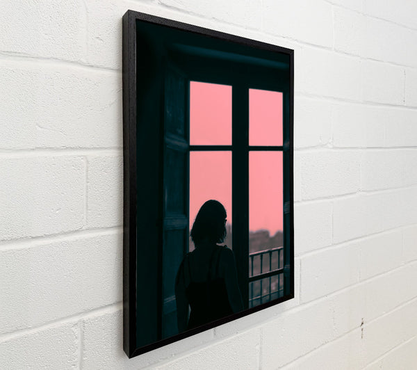 Pink Window Silhouette