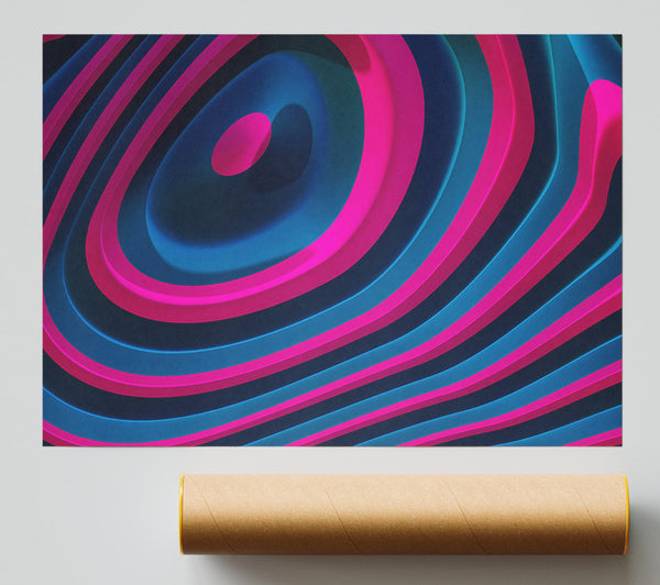 Cyan And Magenta Layers Poster