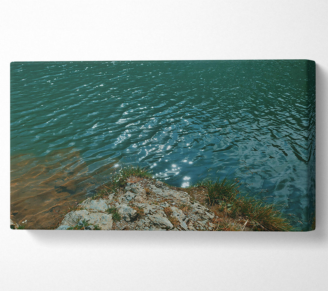  A Canvas Print of Emerald Rippling Water Canvas Print