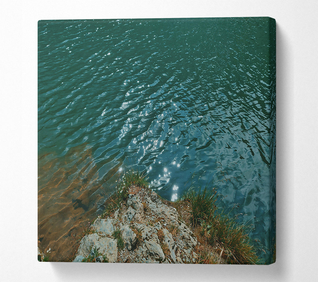  A Canvas Print of Emerald Rippling Water Canvas Print