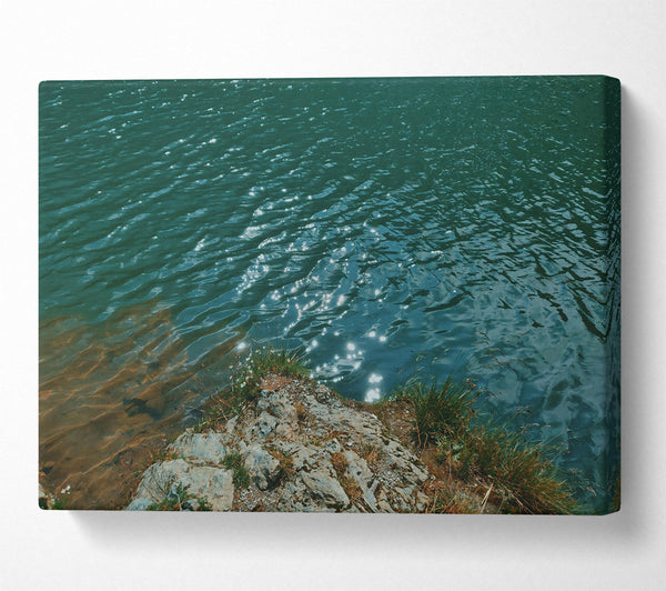  A Canvas Print of Emerald Rippling Water Canvas Print