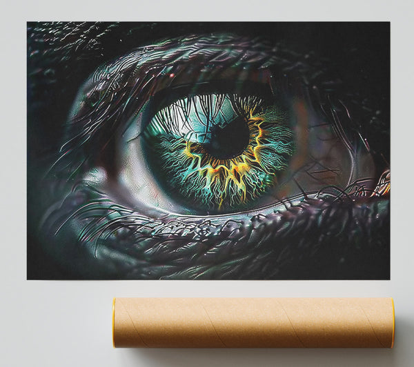 Emerald Eye'S Gaze Print