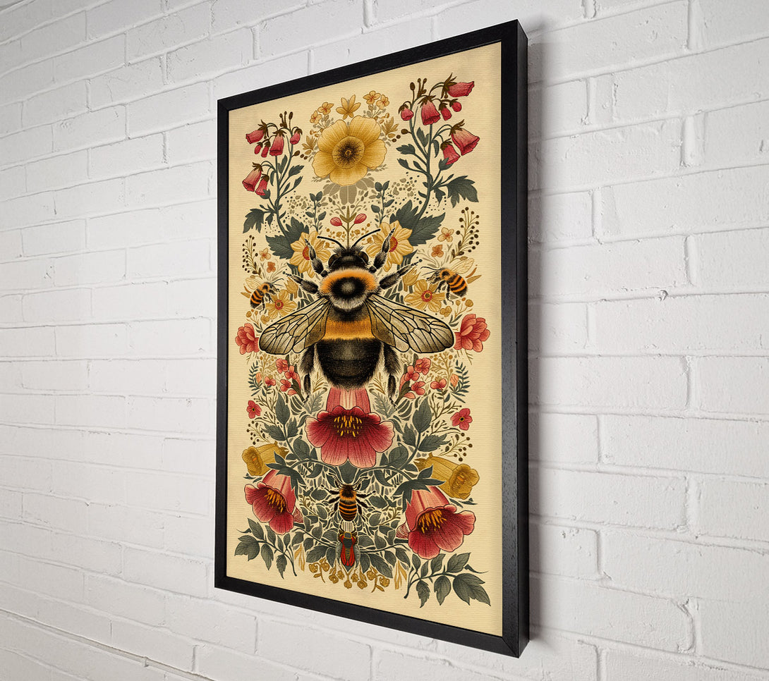 A Canvas Print of Bumblebee Nature Canvas Wall Art
