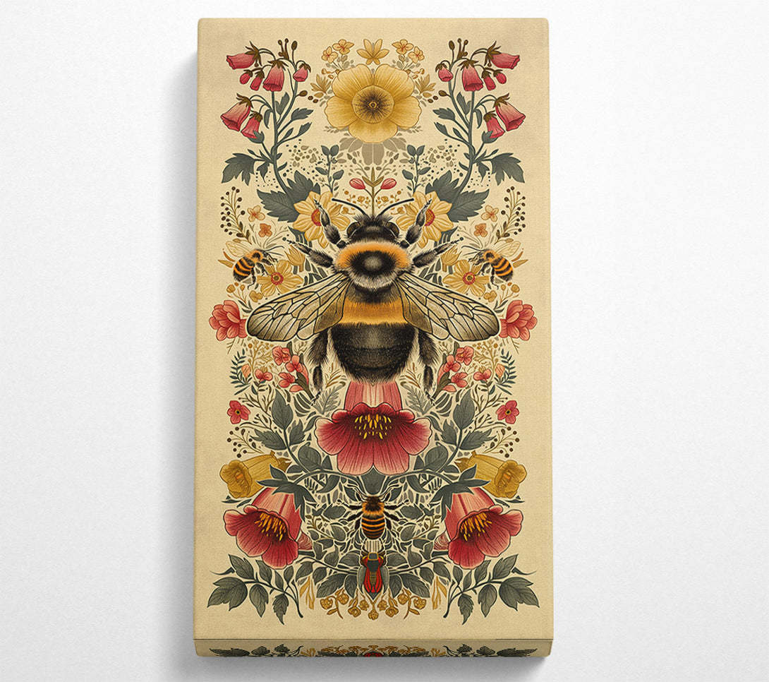 A Canvas Print of Bumblebee Nature Canvas Wall Art
