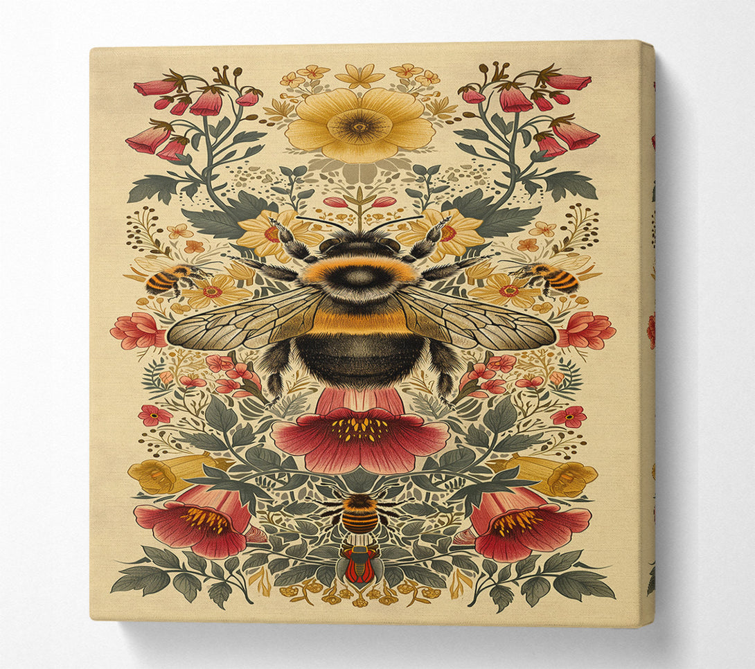  A Canvas Print of Bumblebee Nature Canvas Wall Art