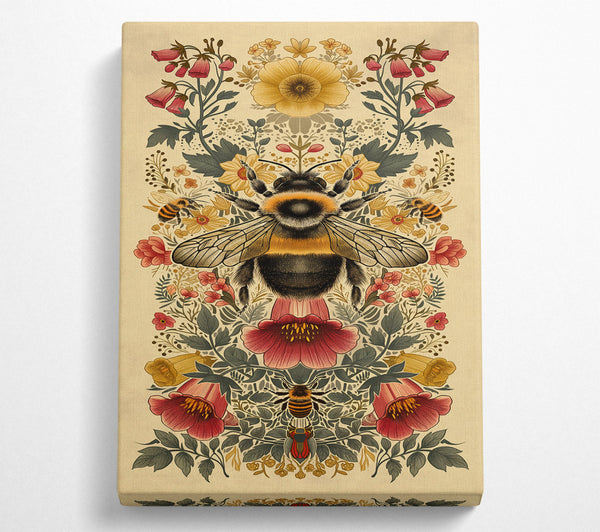  A Canvas Print of Bumblebee Nature Canvas Wall Art