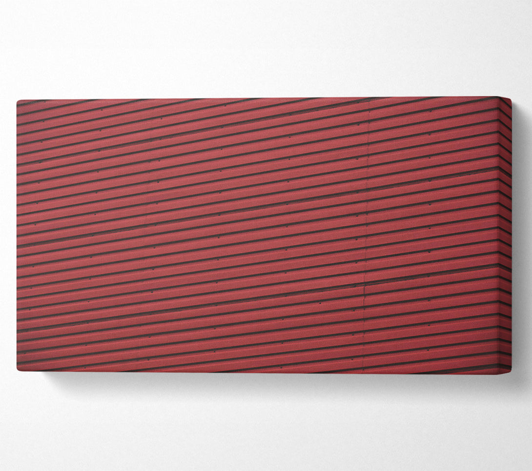  A Canvas Print of Crimson Corrugated Lines Canvas Wall Art