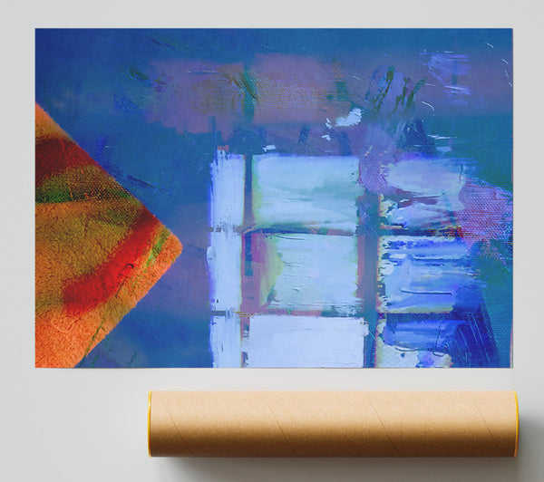 Blue Windowpane Abstraction Giclee Print