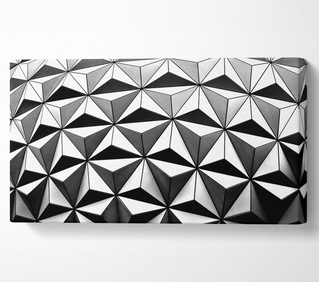  A Canvas Print of Grey Geometric Facade Canvas Wall Art