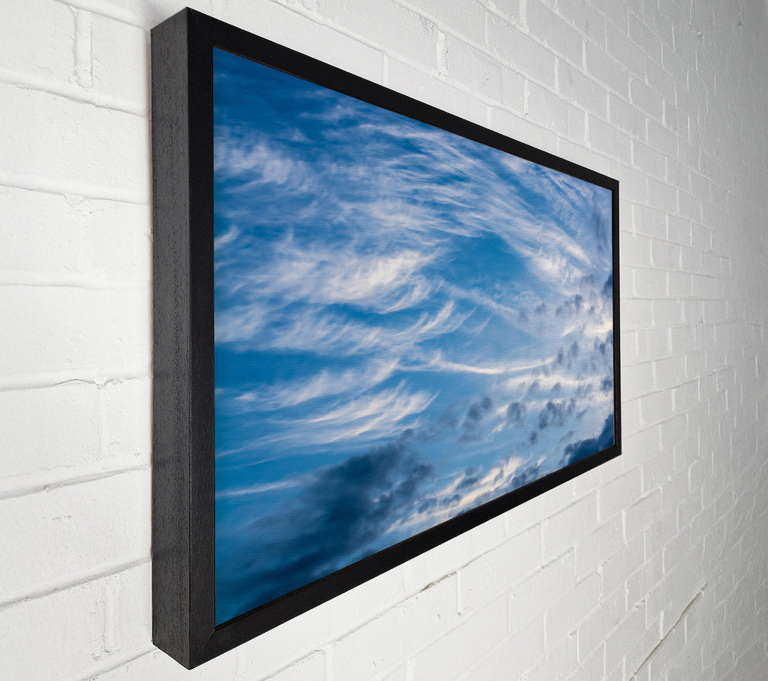  A Canvas Print of Azure Wispy Clouds Canvas Wall Art