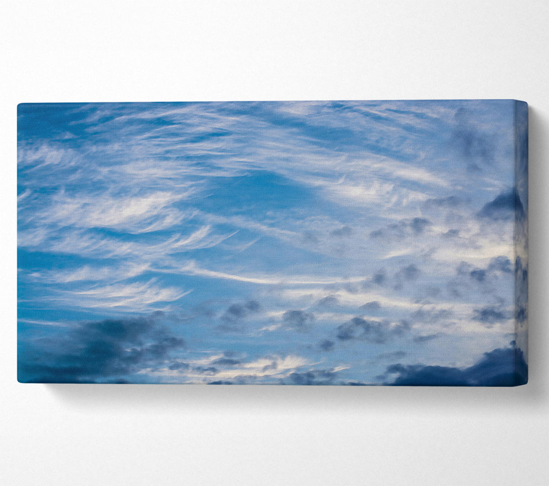  A Canvas Print of Azure Wispy Clouds Canvas Wall Art