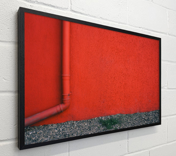 Red Wall And Pipe