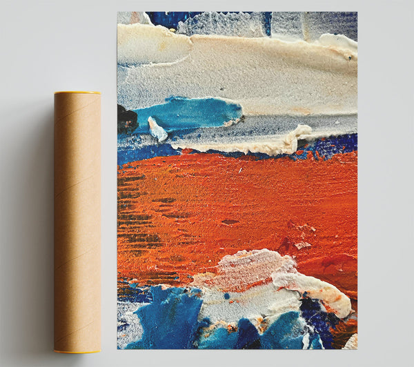 Orange Abstract Texture Giclee Print