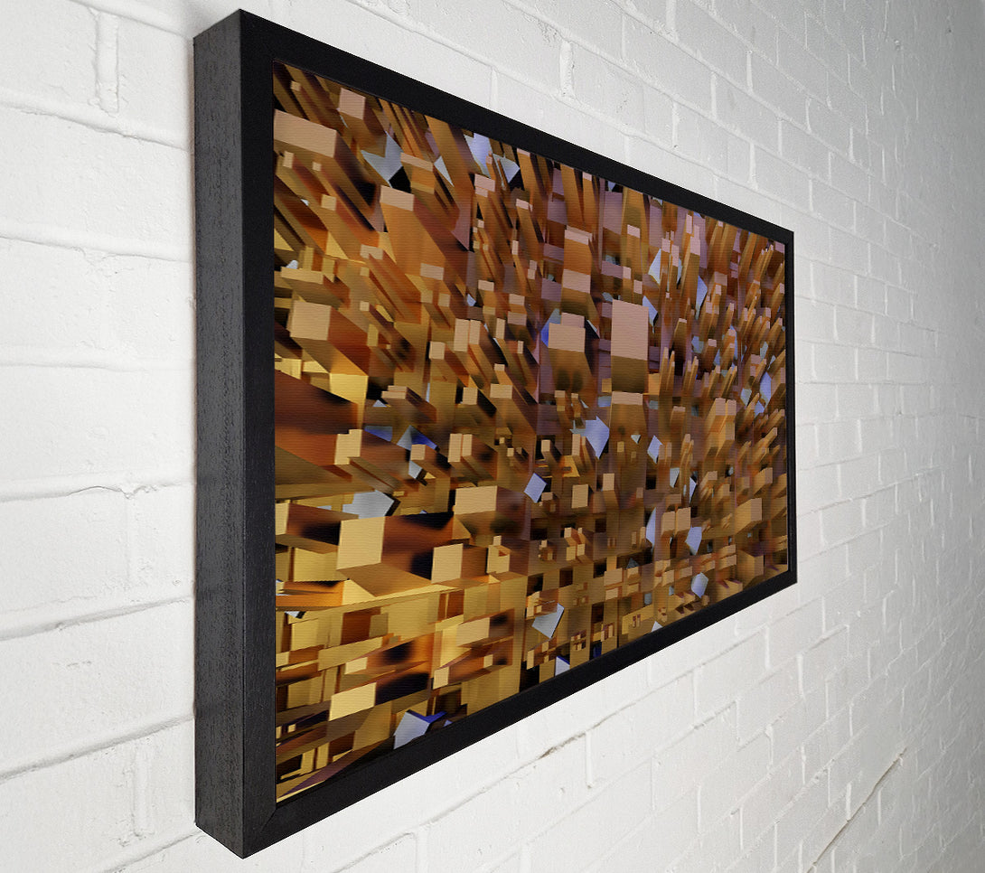  A Canvas Print of Golden Cityscape Dreamscape Canvas Art