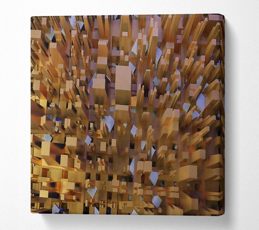  A Canvas Print of Golden Cityscape Dreamscape Canvas Art