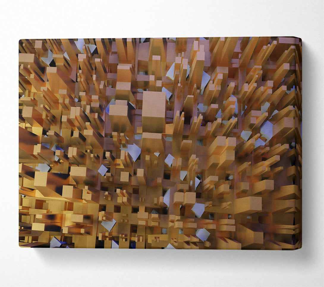  A Canvas Print of Golden Cityscape Dreamscape Canvas Art
