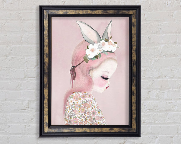 Bunny Ear Lady Framed Print