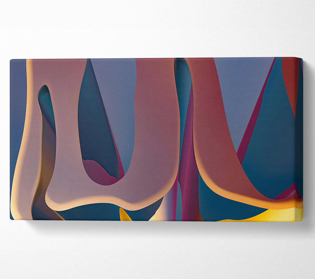  A Canvas Print of Azure Abstract Forms Canvas Wall Art