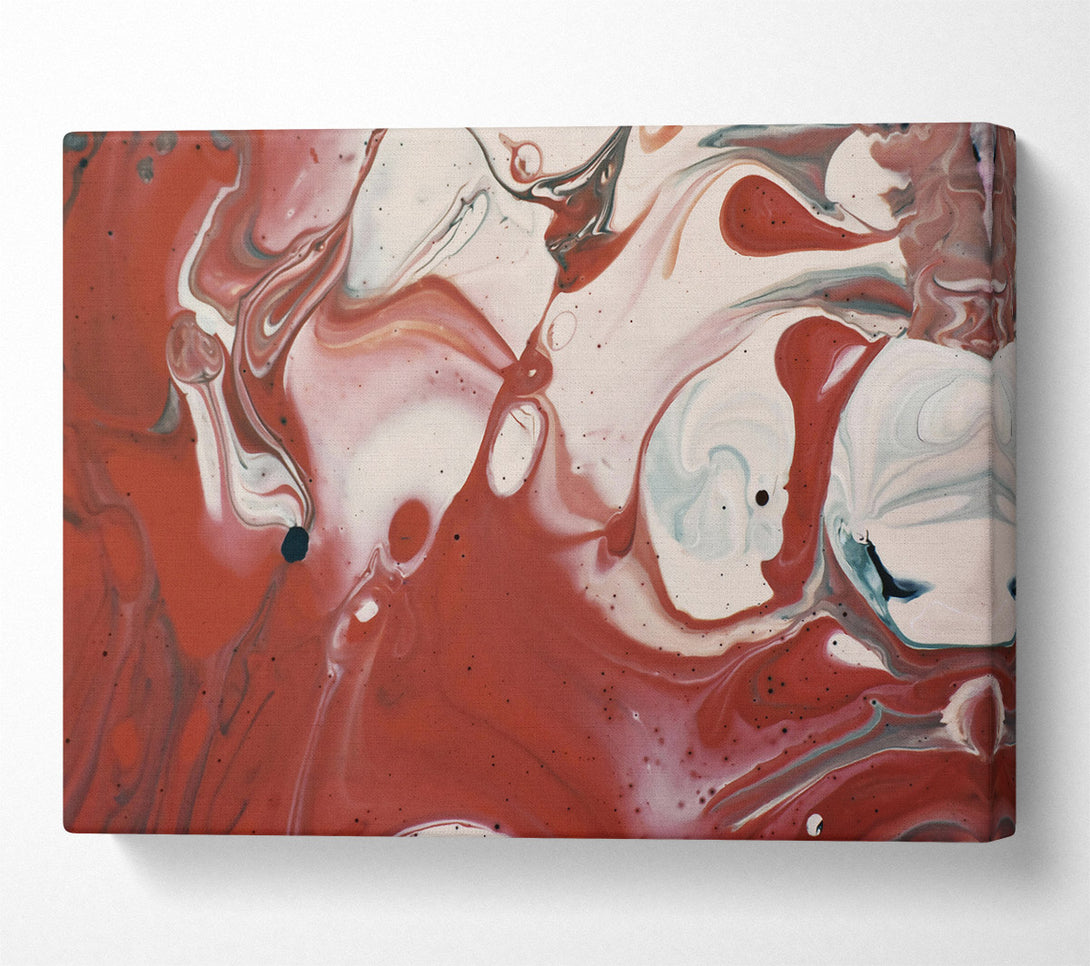  A Canvas Print of Crimson Swirls And Dots Canvas Wall Art