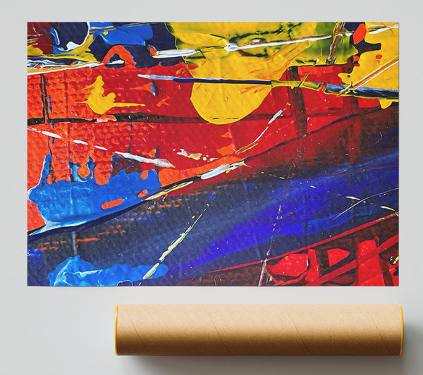 Red Blue Abstract Expressionism Giclee Print