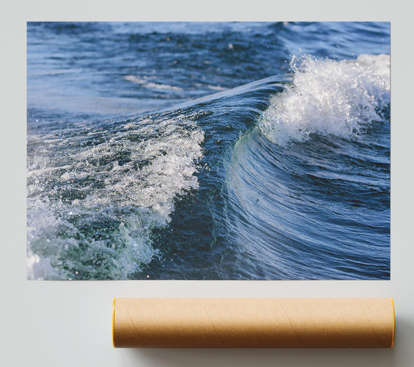 Azure Ocean Wave Poster