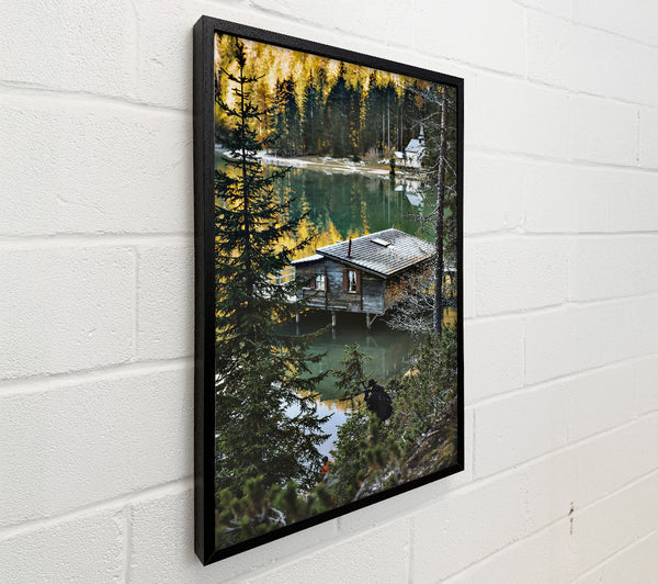 Green Cabin Reflection