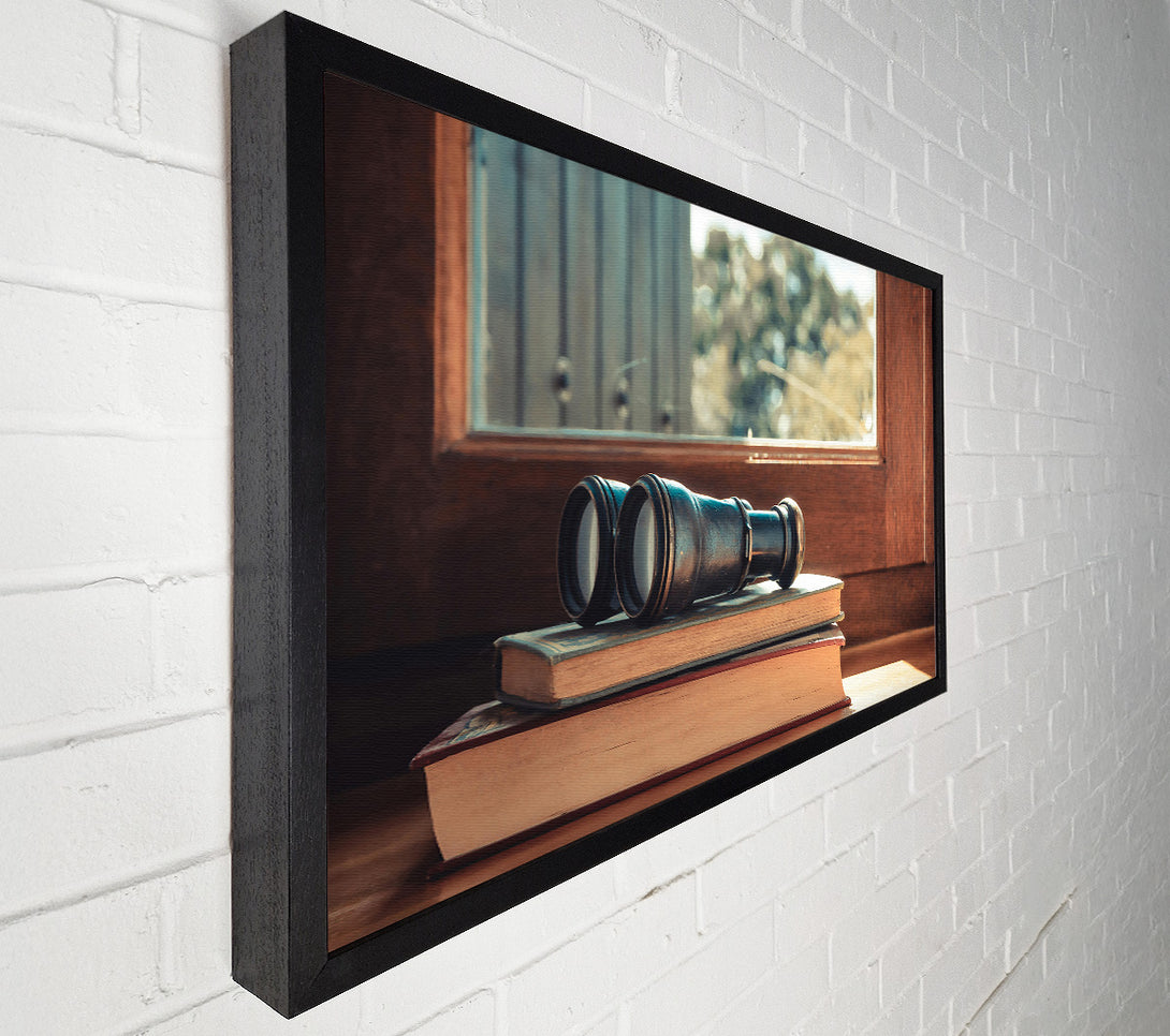  A Canvas Print of Brown Window View Canvas Print