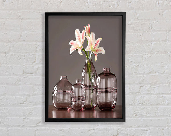 Burgundy Vases Framed Print
