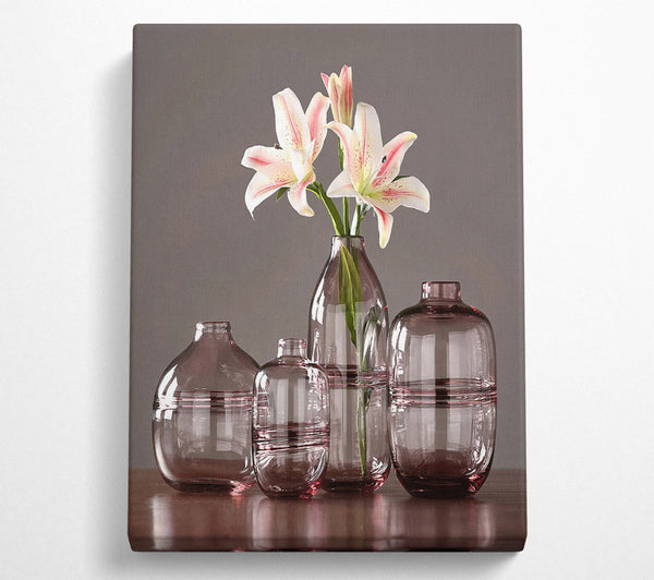  A Canvas Print of Burgundy Vases Canvas Art