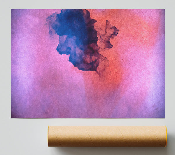 Purple Ink Bloom Print