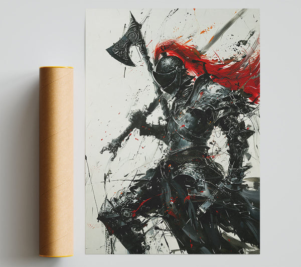 Crimson Knight'S Fury Poster
