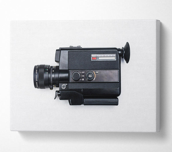 A Canvas Print of Black Vintage Camcorder Canvas Wall Art
