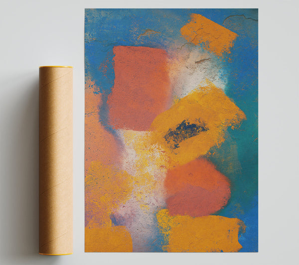 Orange Abstract Wall Art Print