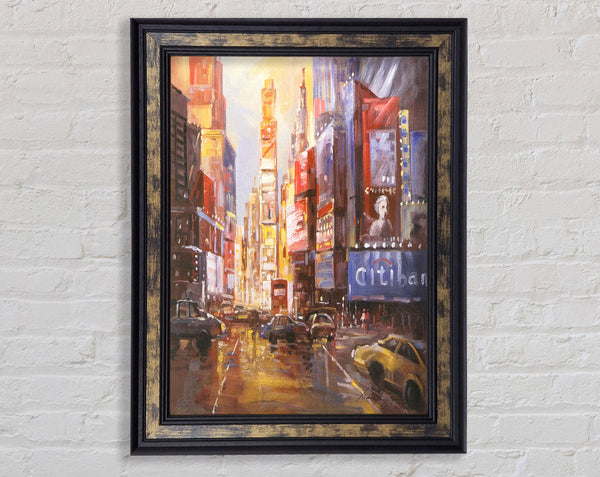 Busy Street Framed Print