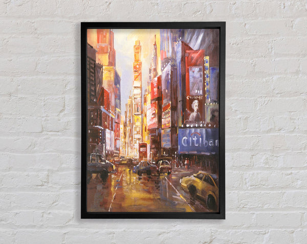Busy Street Framed Print