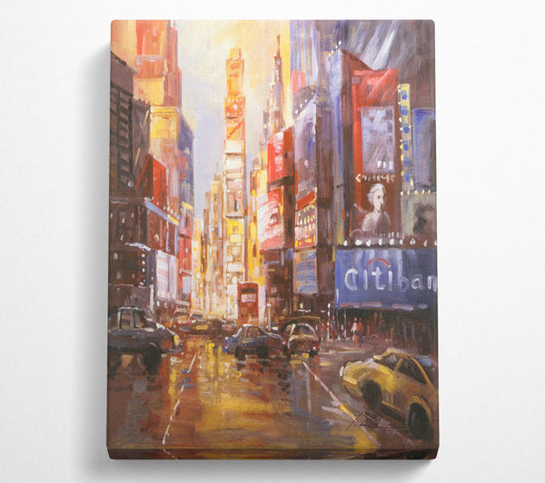  A Canvas Print of Busy Street Canvas Print