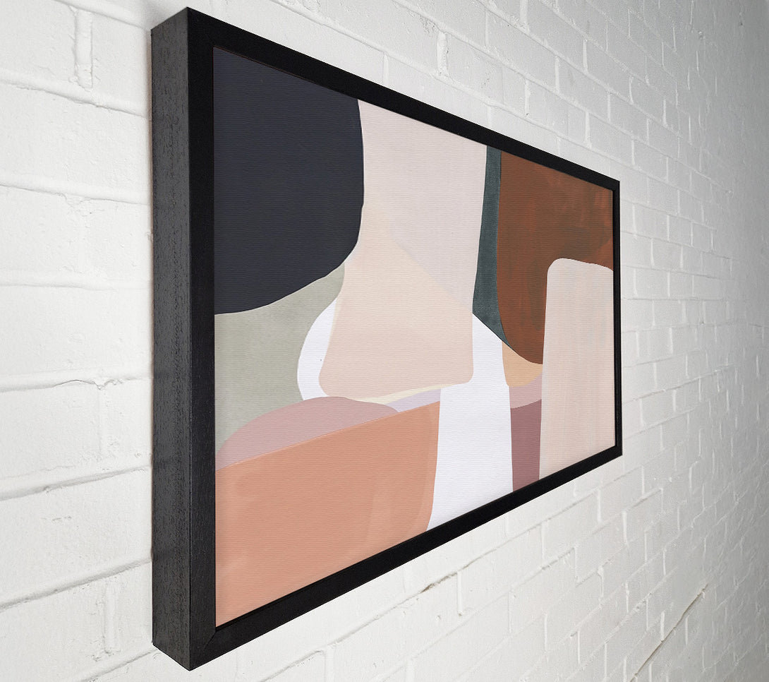  A Canvas Print of Peach Abstract Shapes Canvas Print