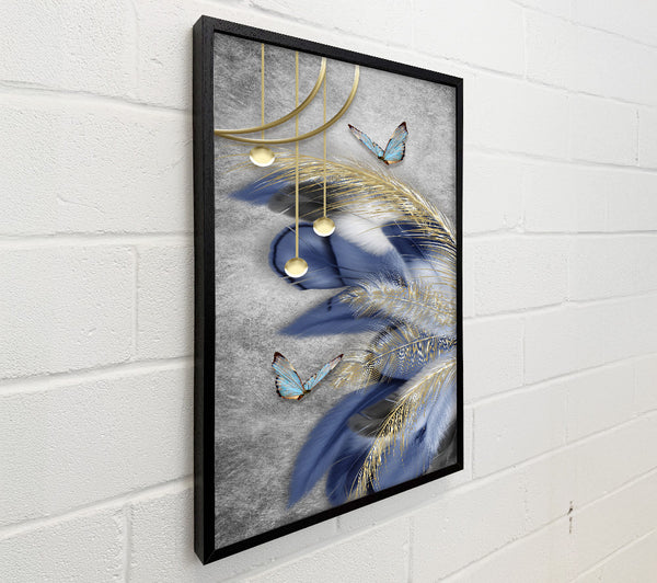 Butterfly Around Feathers