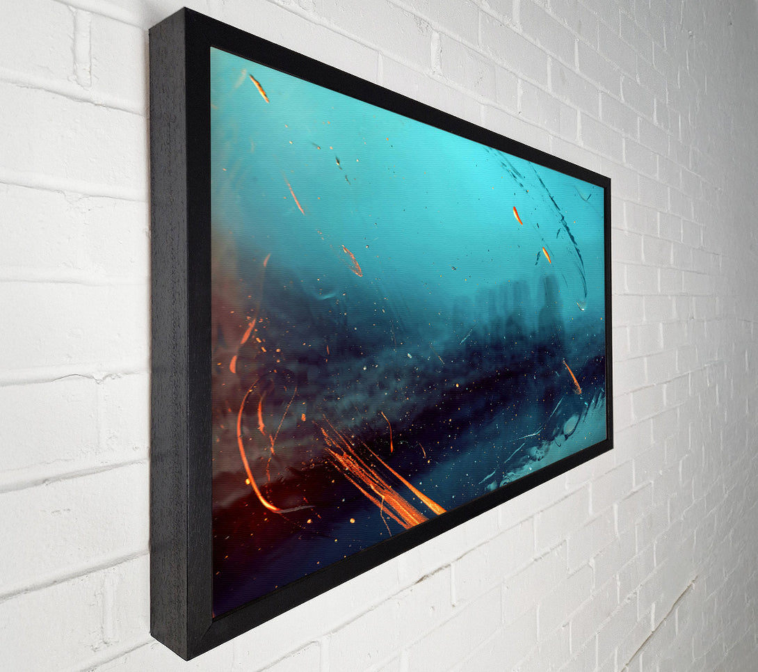  A Canvas Print of Aqua Streaks And Dust Canvas Art