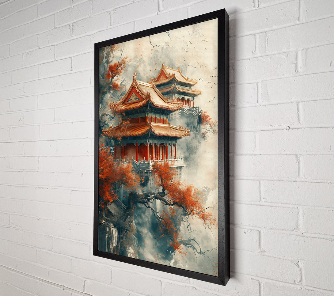  A Canvas Print of Golden Temple In Mist Canvas Wall Art