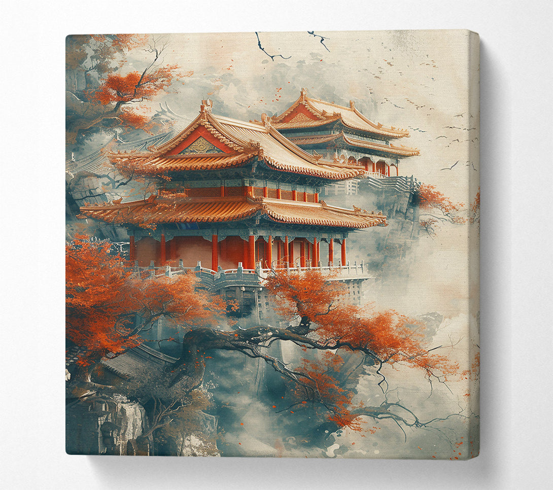  A Canvas Print of Golden Temple In Mist Canvas Wall Art