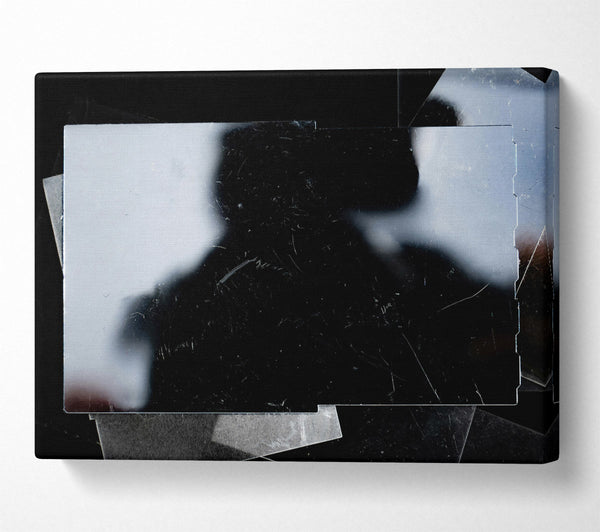  A Canvas Print of Black Scratched Reflections Canvas Art