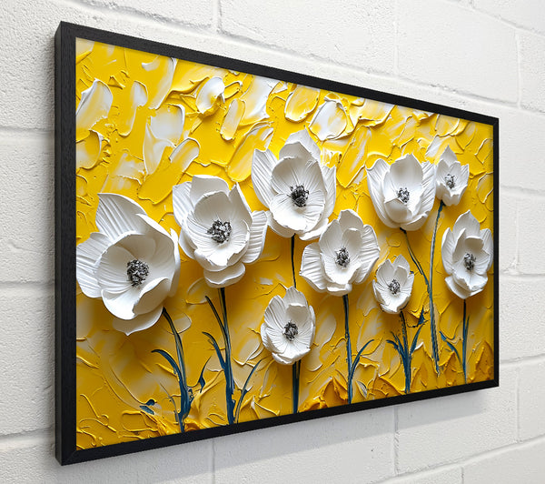 Yellow Blooms In White
